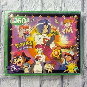 Vintage 1999 Hasbro MB Nintendo Pokemon 60 Piece Puzzle Complete Sealed